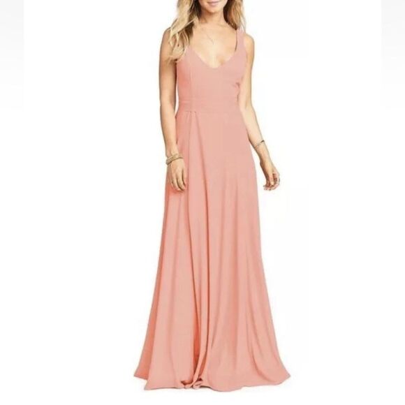 Show Me Your Mumu Jenn Maxi Bridesmaid V-Back Women's Dress Wedding (Size M) - Picture 3 of 11